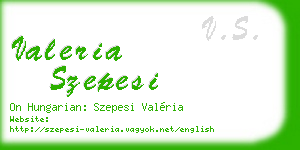 valeria szepesi business card